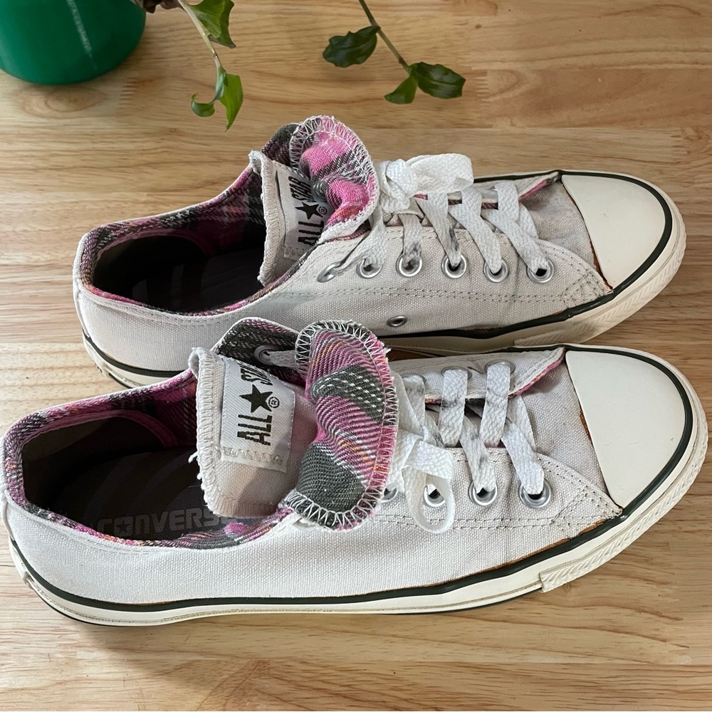 Converse All Star Plaid Double Tongue Y2K